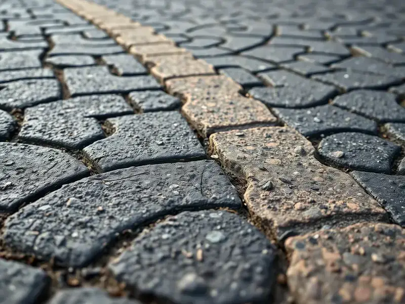 Decorative border asphalt driveway